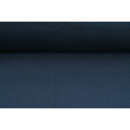 Oboulícní úplet, tričkovina, tmavě modrá, látky, metráž  - šíře 2 x 72 cm - TUNEL